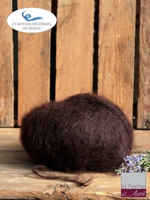 Laine Mohair Chocolat Fermes de France