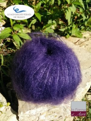 Laine Mohair et Soie Myrtille - Mohair des fermes de France