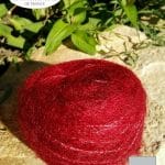 Mohair et Soie rouge Grenade Fil Plume - Mohair des fermes de France