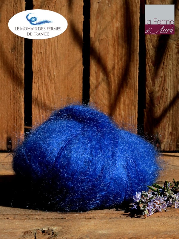 Laine Mohair Bleu Nuit Fermes de France