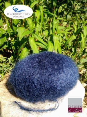 Laine Mohair Bleu Nuit - Mohair des fermes de France