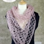 Echarpe mohair et soie foulard beige rosé par la Ferme d'Auré
