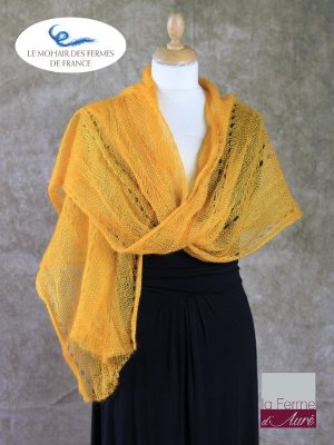 etole mariage mohair et soie jaune soleil ferme d'aure