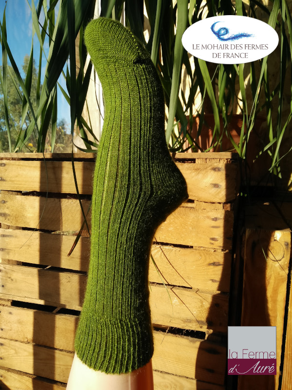 chaussettes-mohair-chaudes-vert-olive-ferme-d-aure