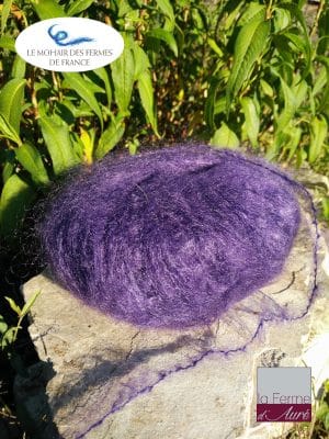 Laine Mohair Violet Myrtille - Mohair des fermes de France