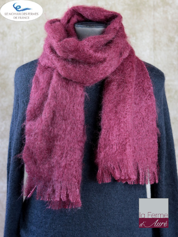 Echarpe Mohair Homme beaujolais 1,80m