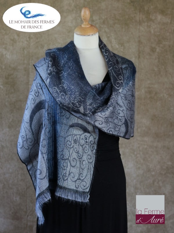 Etole Mohair Luxe effet cachemire Gris 2