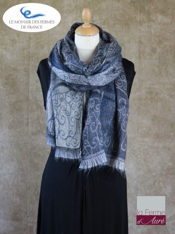 Etole Mohair Luxe effet cachemire Gris 3