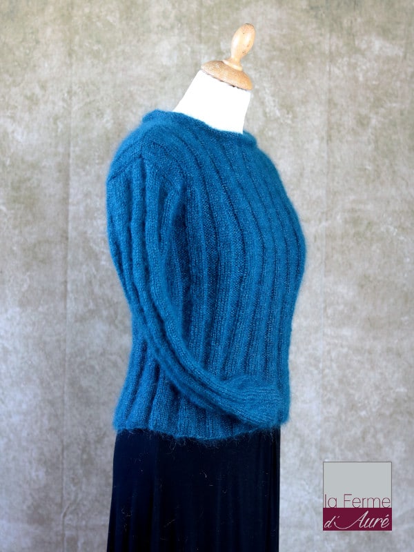 Pull Mohair et Soie Femme Canard, modele Nairobi -2