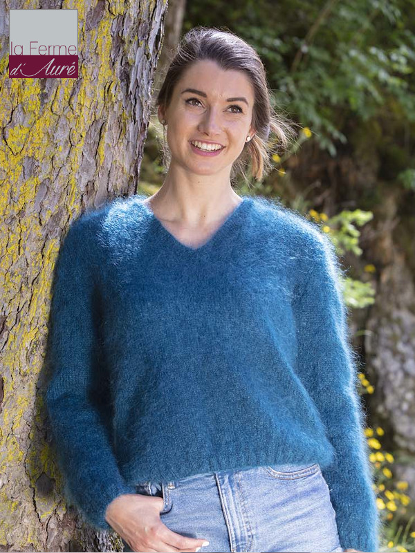 Modele Tricot Pull Mohair et Soie Fanny - la Ferme d'Auré