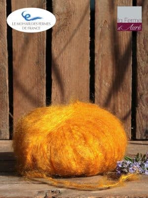 Laine Mohair Jaune soleil Fermes de France