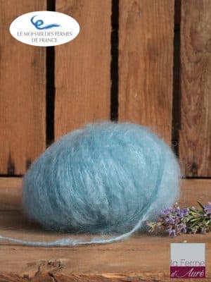 Laine Mohair Bleu Baltique Fermes de France