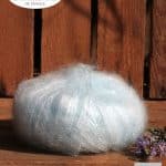 Laine Mohair et Soie Bleu Pastel Fermes de France