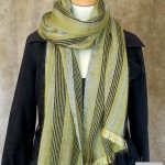 Etole Mohair Luxe effet cachemire rayee Jaune Gris -3