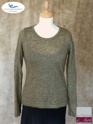 Pull Mohair Femme Kaki, classique