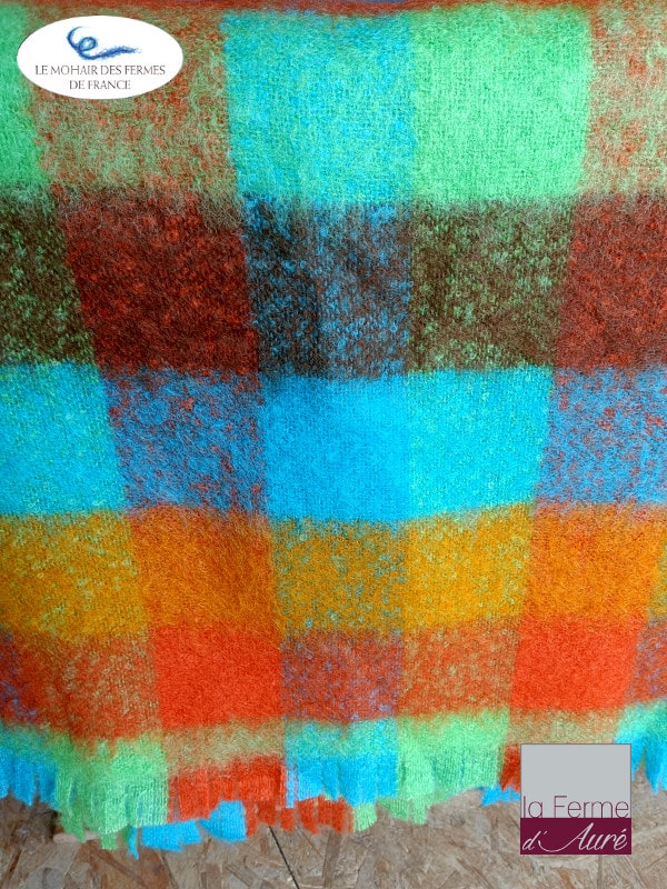 Plaid Mohair Fermes de France coloris 4 saisons - La Ferme d'Auré