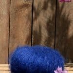 Laine Mohair et Soie coloris Bleu Encre. Mohair des Ferme de France par la Ferme d'Auré