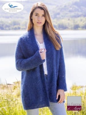 Modele de tricot - Pull-over en grosse maille en mohair epais No15