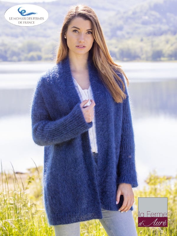 Fiche Tricot Océanite : Pull en côtes fantaisie laine Mohair et