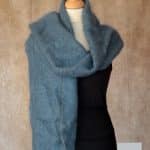 Grande Echarpe mohair et soie Ecume - Mohair Ferme d'Auré