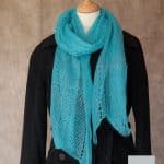 écharpe mohair et soie Turquoise ferme d'Auré - Mohair de France -1