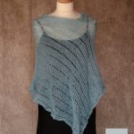 Poncho Mohair Soie Riviera coloris Bleu Baltique par la Ferme d'Auré - 1