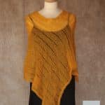 Poncho Mohair Soie Riviera coloris Jaune Soleil par la Ferme d'Auré - 1