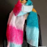 Echarpe Mohair et Soie Carreaux Boréal Petit modele