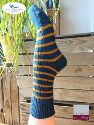 Chaussettes mohair à rayures