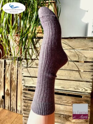 Chaussettes mohair Mauve