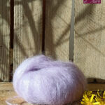 Laine Mohair et Soie coloris Aster. Mohair des Ferme de France par la Ferme d'Auré