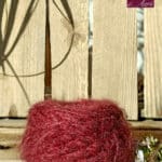 Laine Mohair et Soie coloris Figue. Mohair des Ferme de France par la Ferme d'Auré