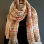 echarpe laine mohair tartan - mohair des fermes de france