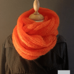 Snood Mohair et Soie Orange Navel